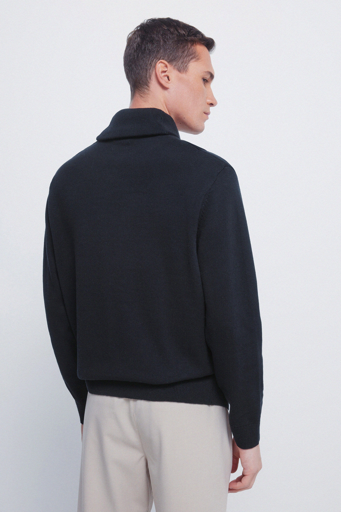 Springfield Jersey de cuello esmoquin marino