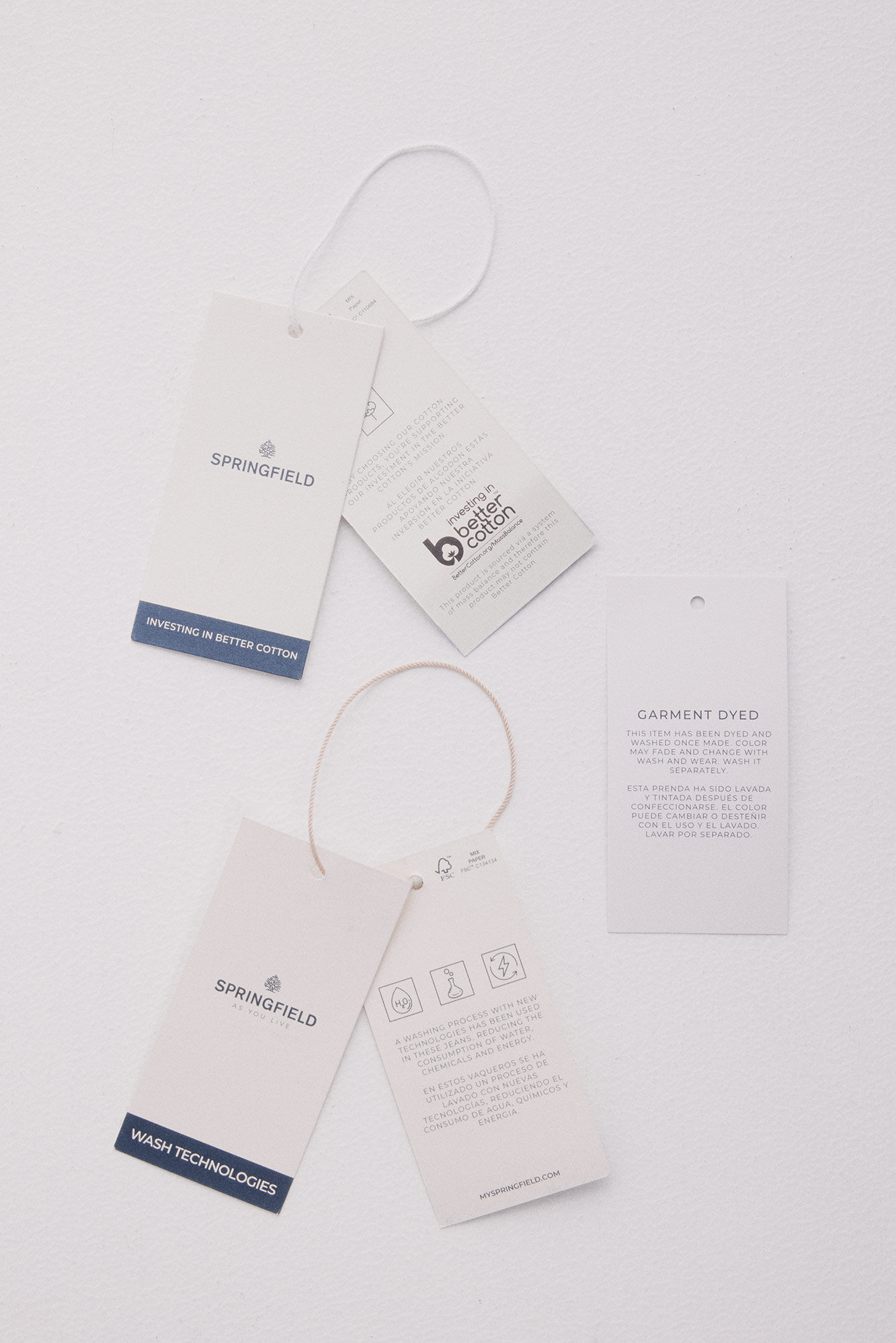 Springfield Bermuda color ligera lavada slim fit azul