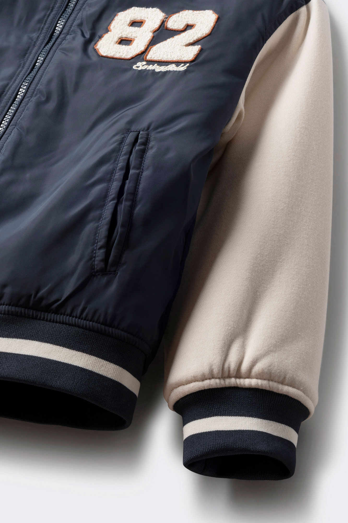 Springfield Kids Chaqueta varsity beisbolera ni&ntilde;o azul