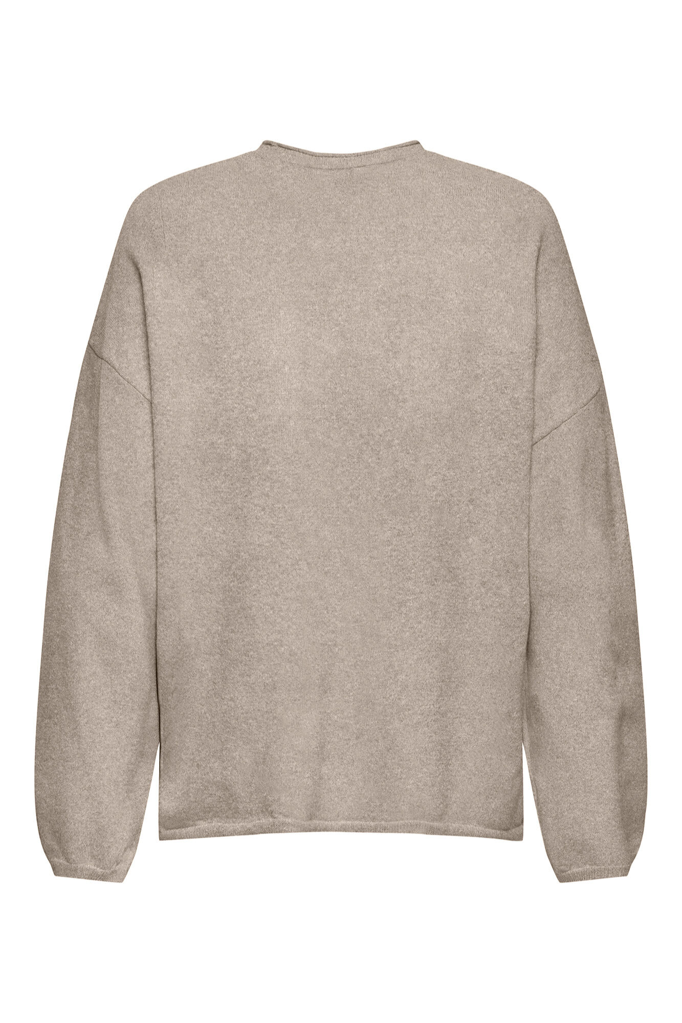 Only Su&eacute;ter de cuello redondo beige