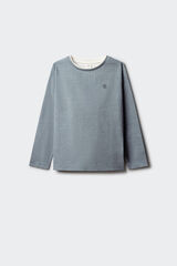 Springfield Kids Playera manga larga b&aacute;sica para ni&ntilde;o azul