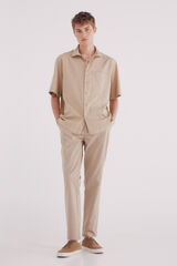 Springfield Pantalón chino vestir confort slim fit café