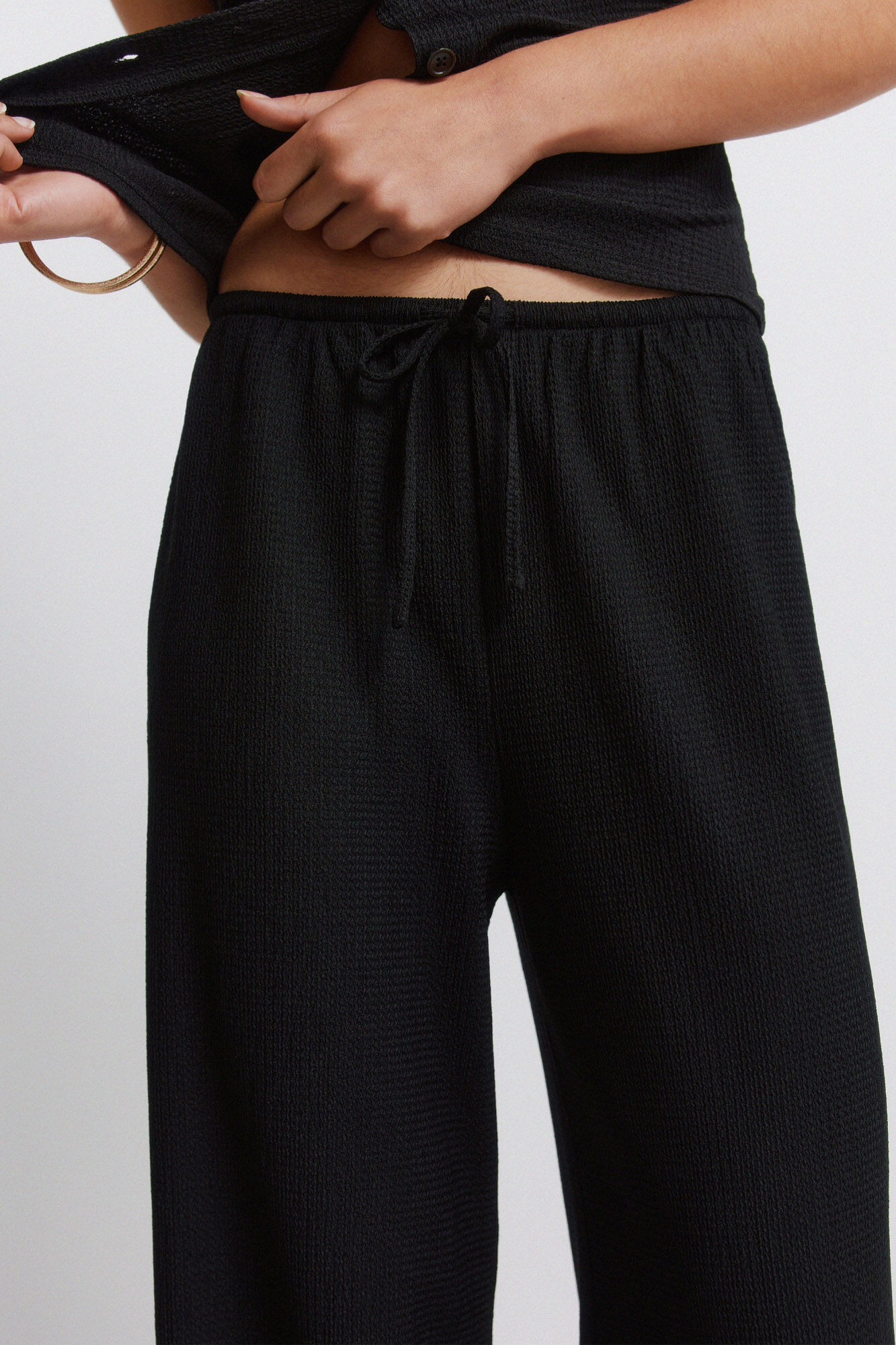 Springfield Pantal&oacute;n largo holgado de estructura negro