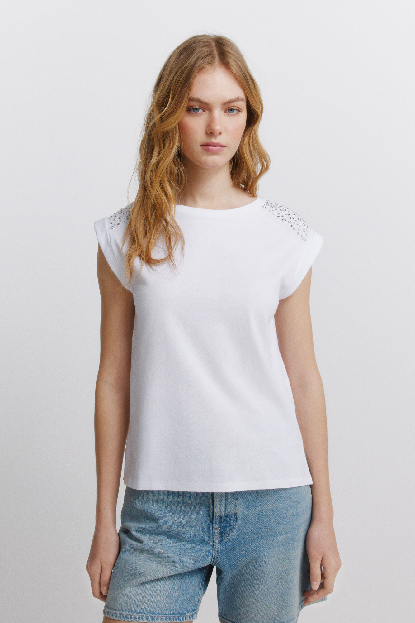 Springfield Playera de manga doblada