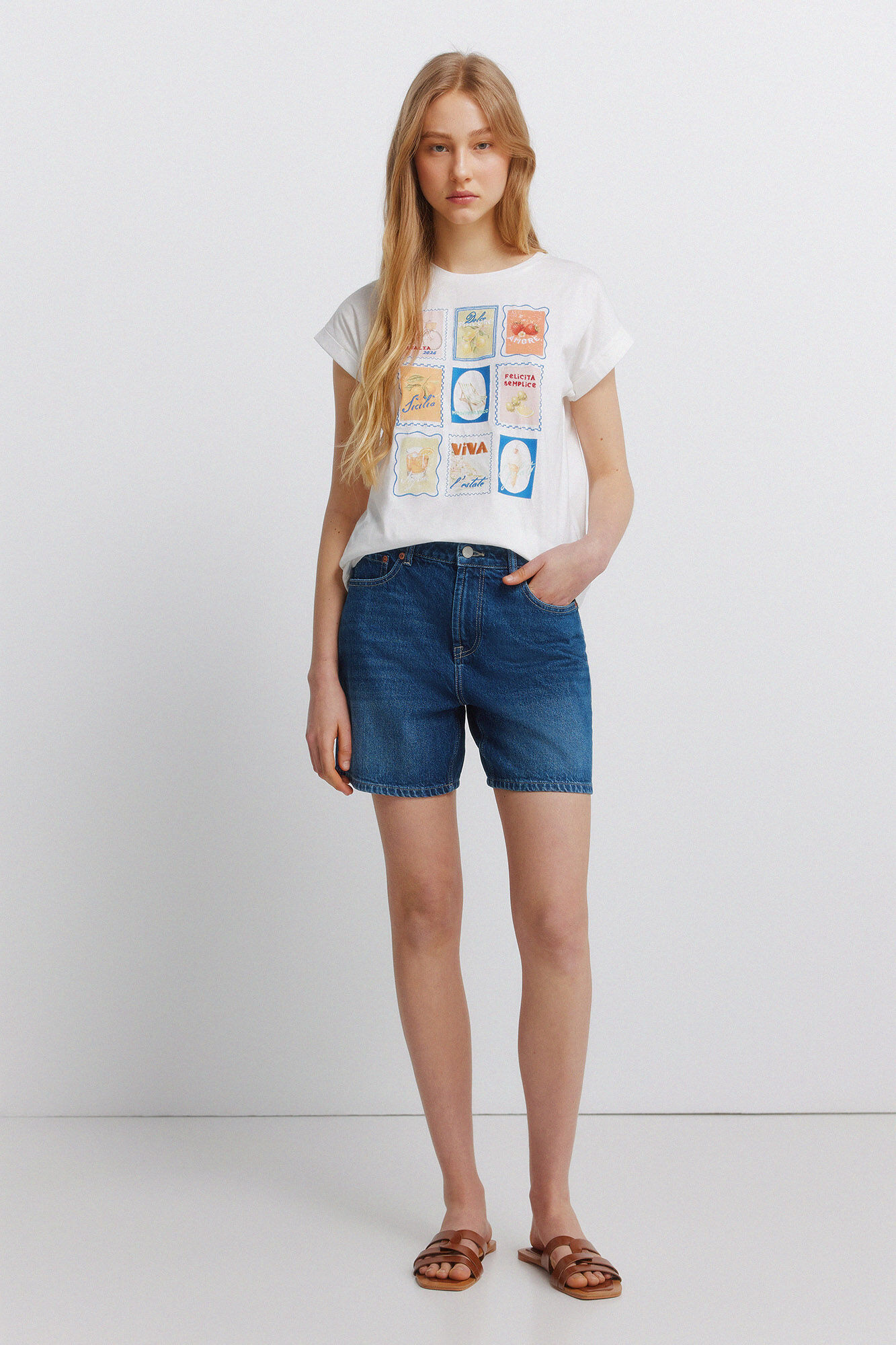 Springfield Playera de manga corta con estampado estampado
