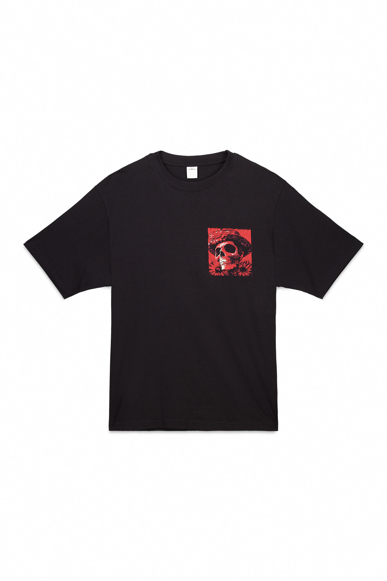 Springfield Playera con guitarra mexicana de calavera negro