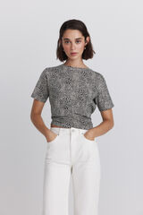Springfield Playera de animal print beige