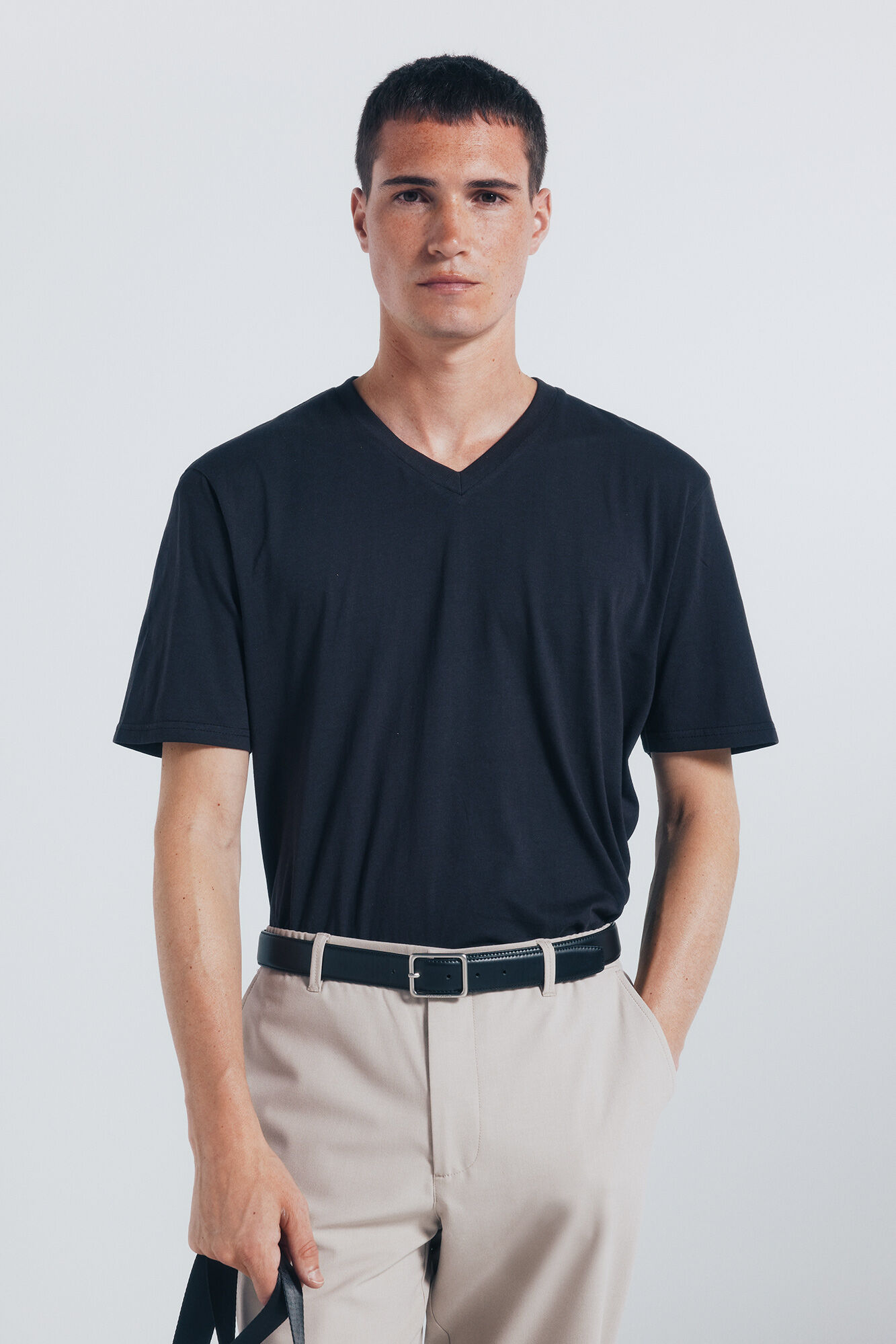 Springfield Camiseta b&aacute;sica cuello pico