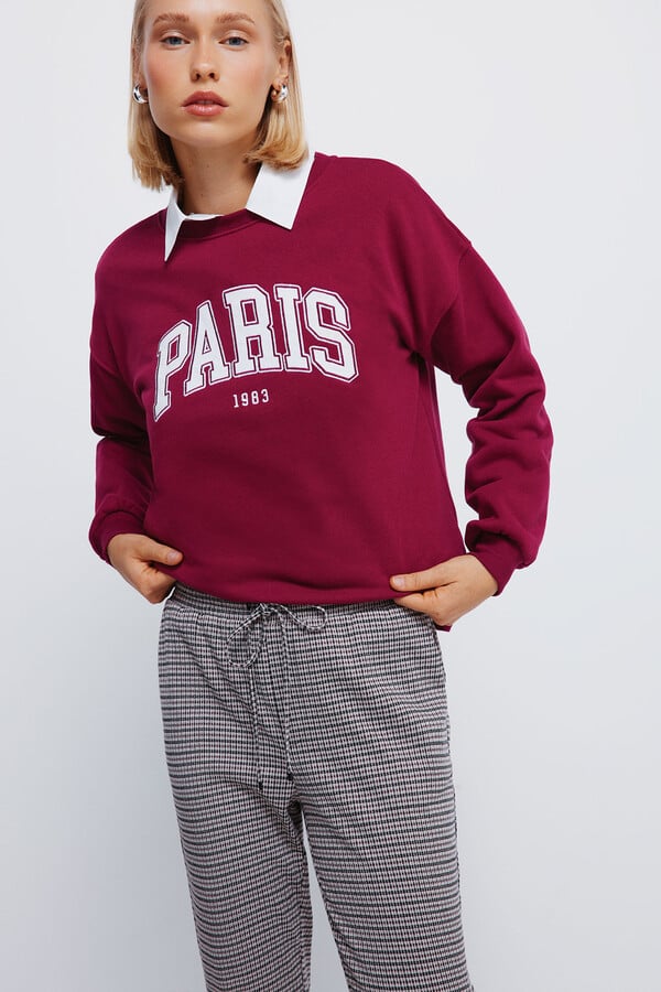 Springfield Pantalones jogger púrpura