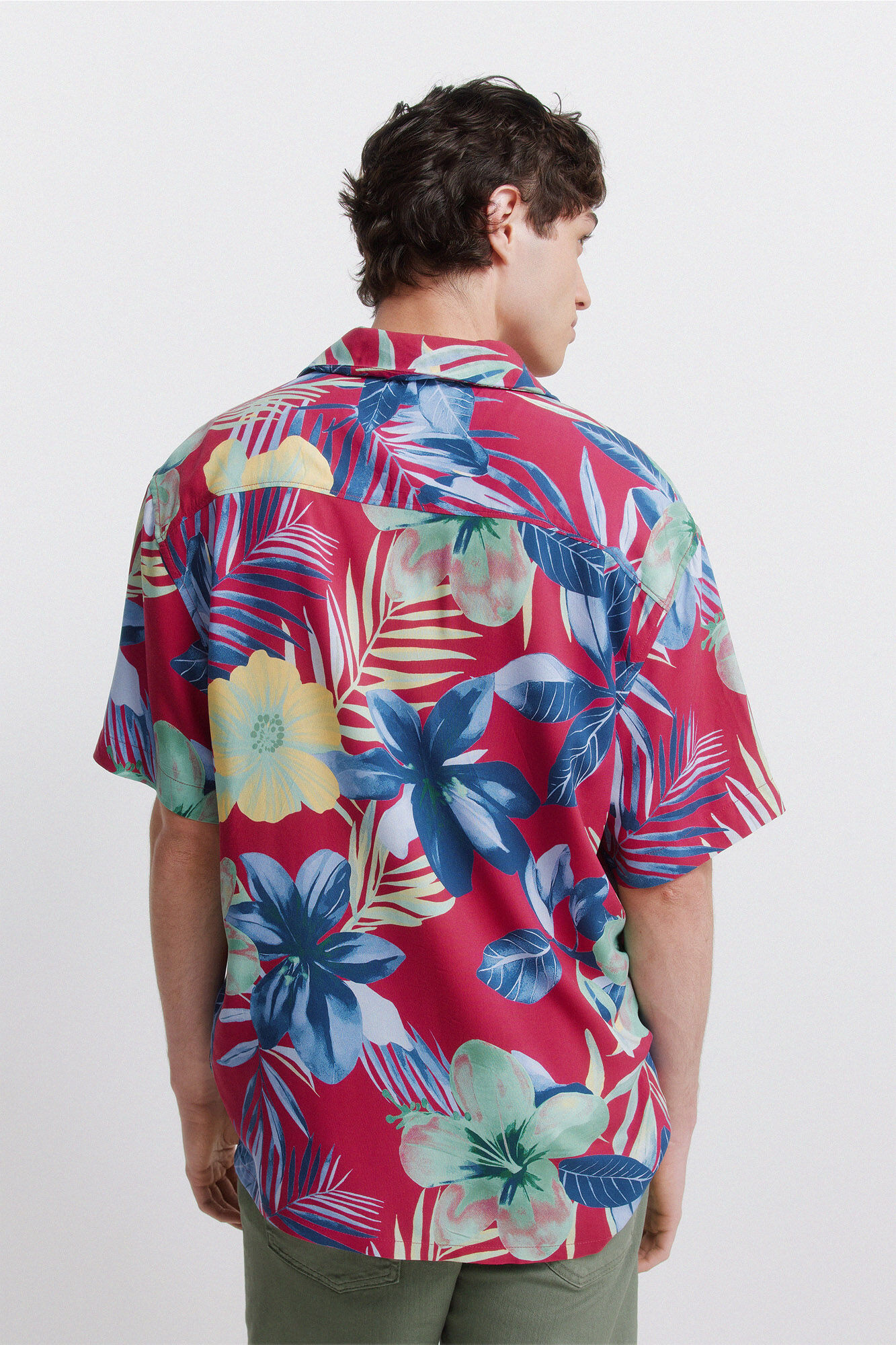 Springfield Camisa de manga corta de viscosa estampada multicolor