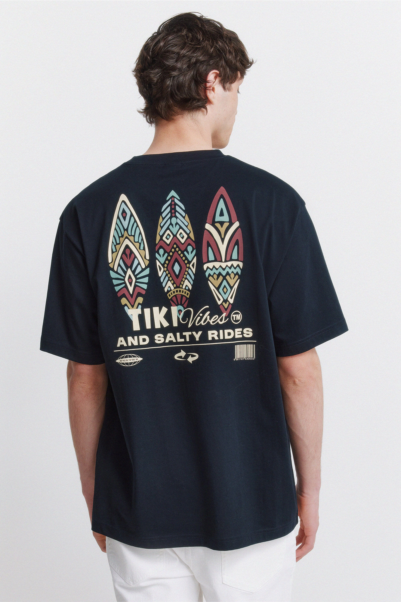 Springfield Playera tiki vibes azul