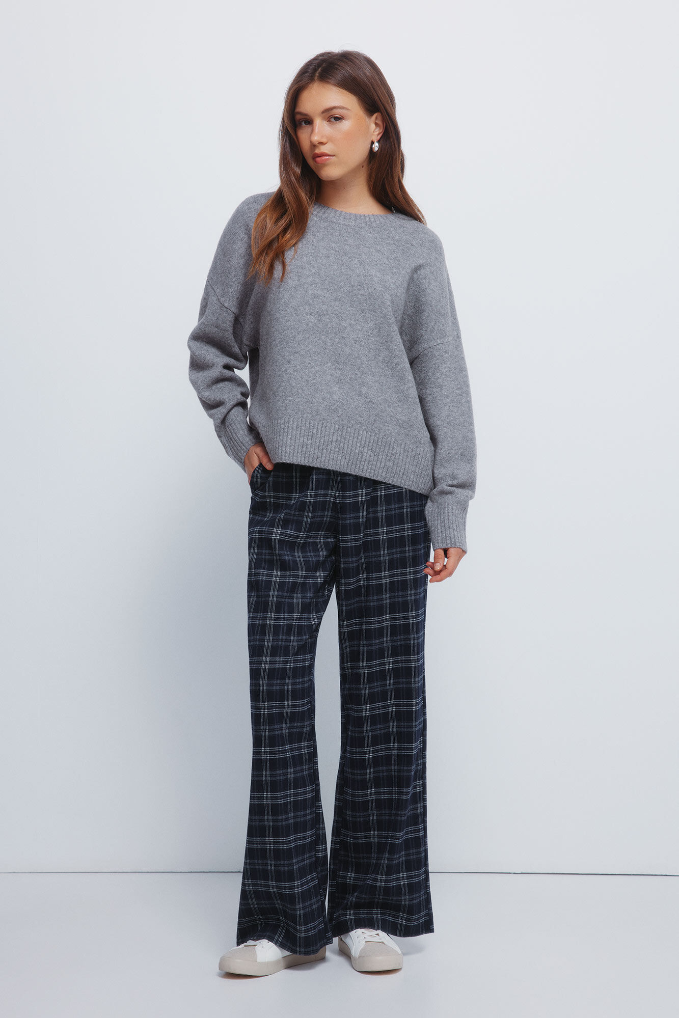 Springfield Jersey liso de cuello redondo p&uacute;rpura