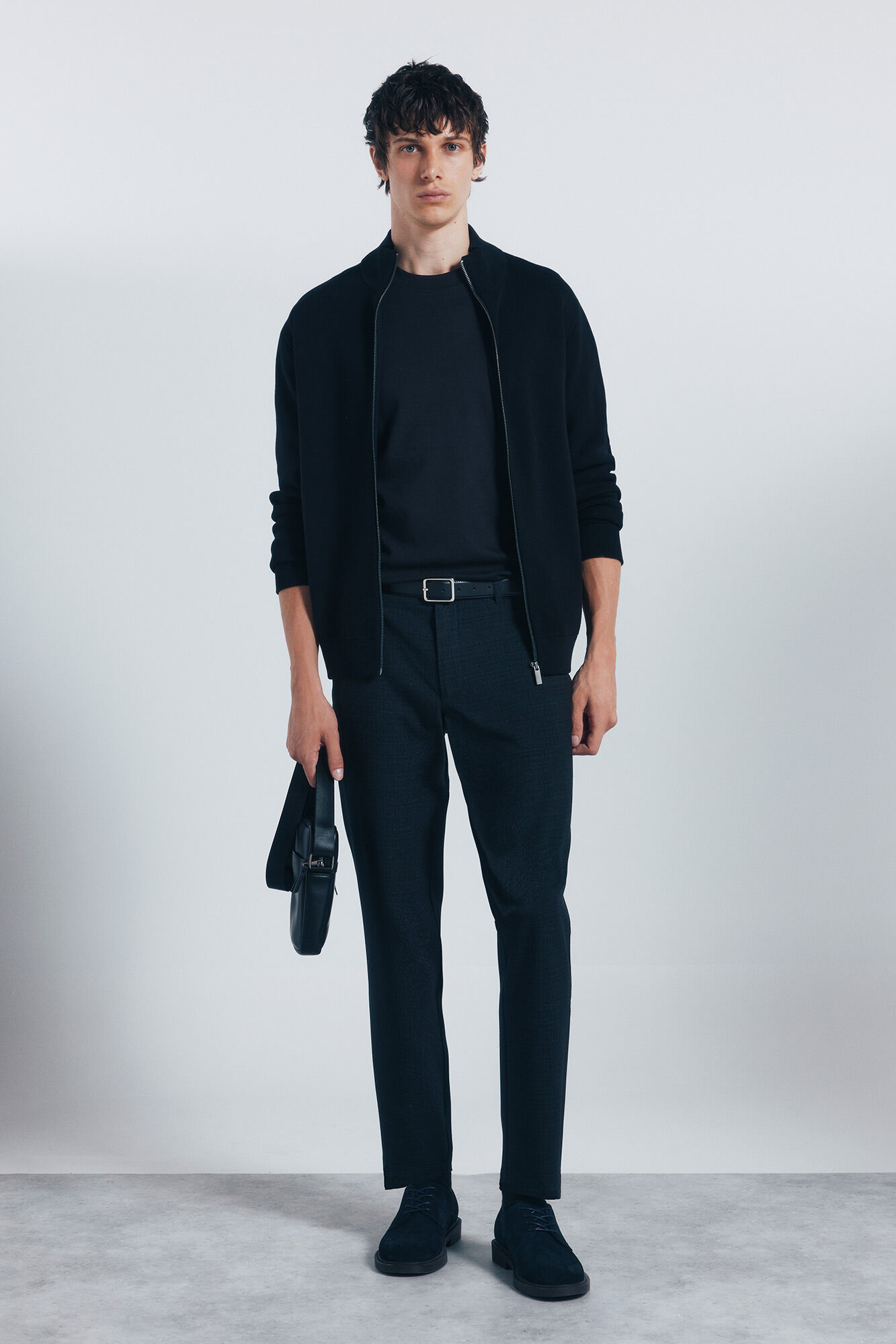 Springfield C&aacute;rdigan con cierre Milano negro