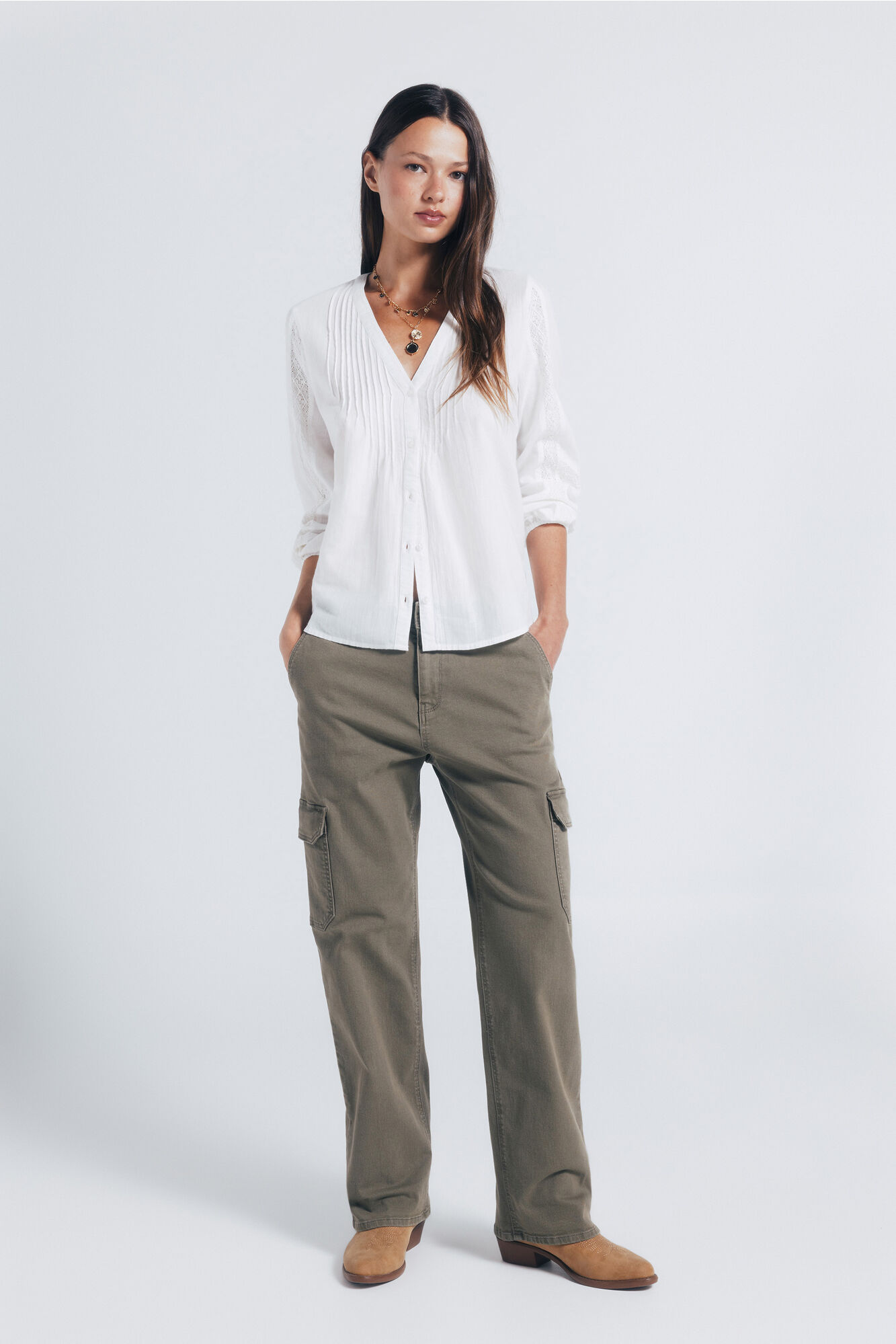 Springfield Pantalones cargo algod&oacute;n