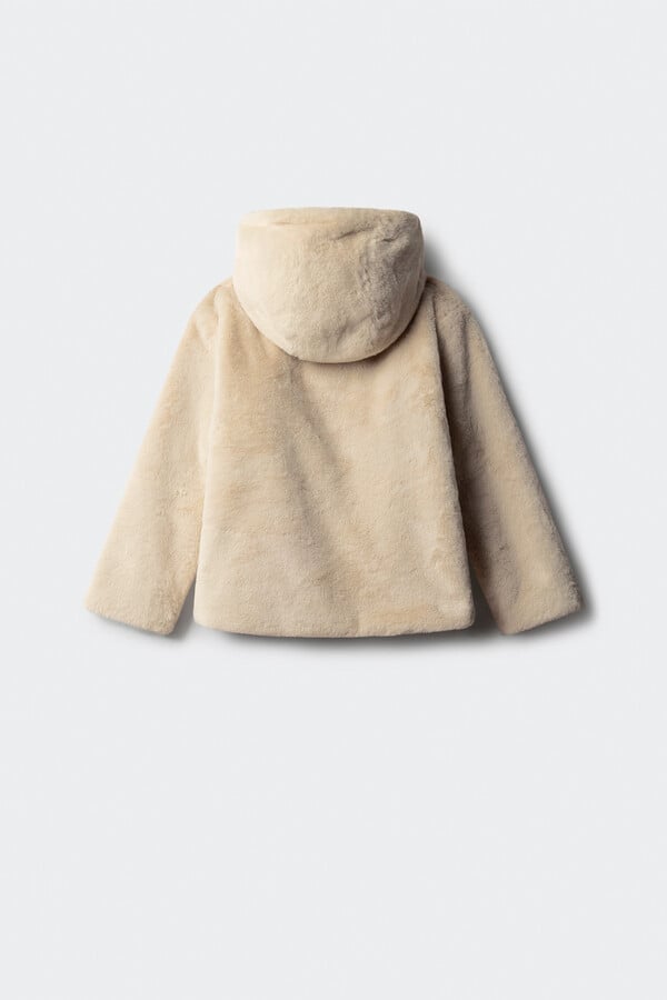 Springfield Kids chamarra de piel de niña beige