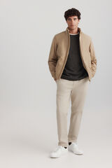 Springfield Chamarra t&eacute;cnica acolchada beige