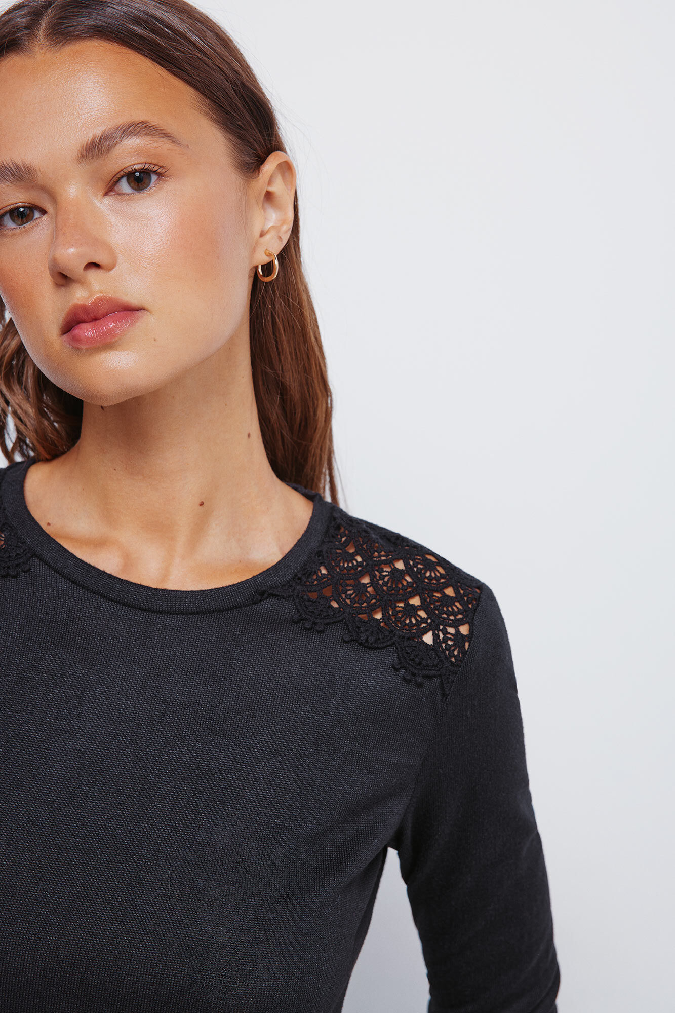 Springfield Playera con hombros al crochet