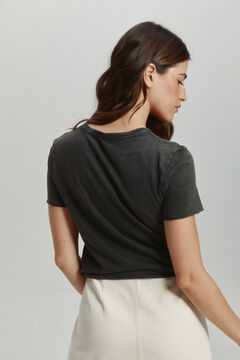 Springfield Playera con estampado y manga corta gris