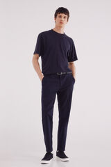 Springfield Pantalón chino vestir confort slim fit marino