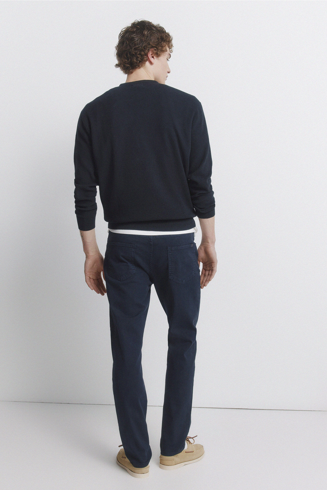 Springfield Pantal&oacute;n de 5 bolsillos lavado slim fit azul