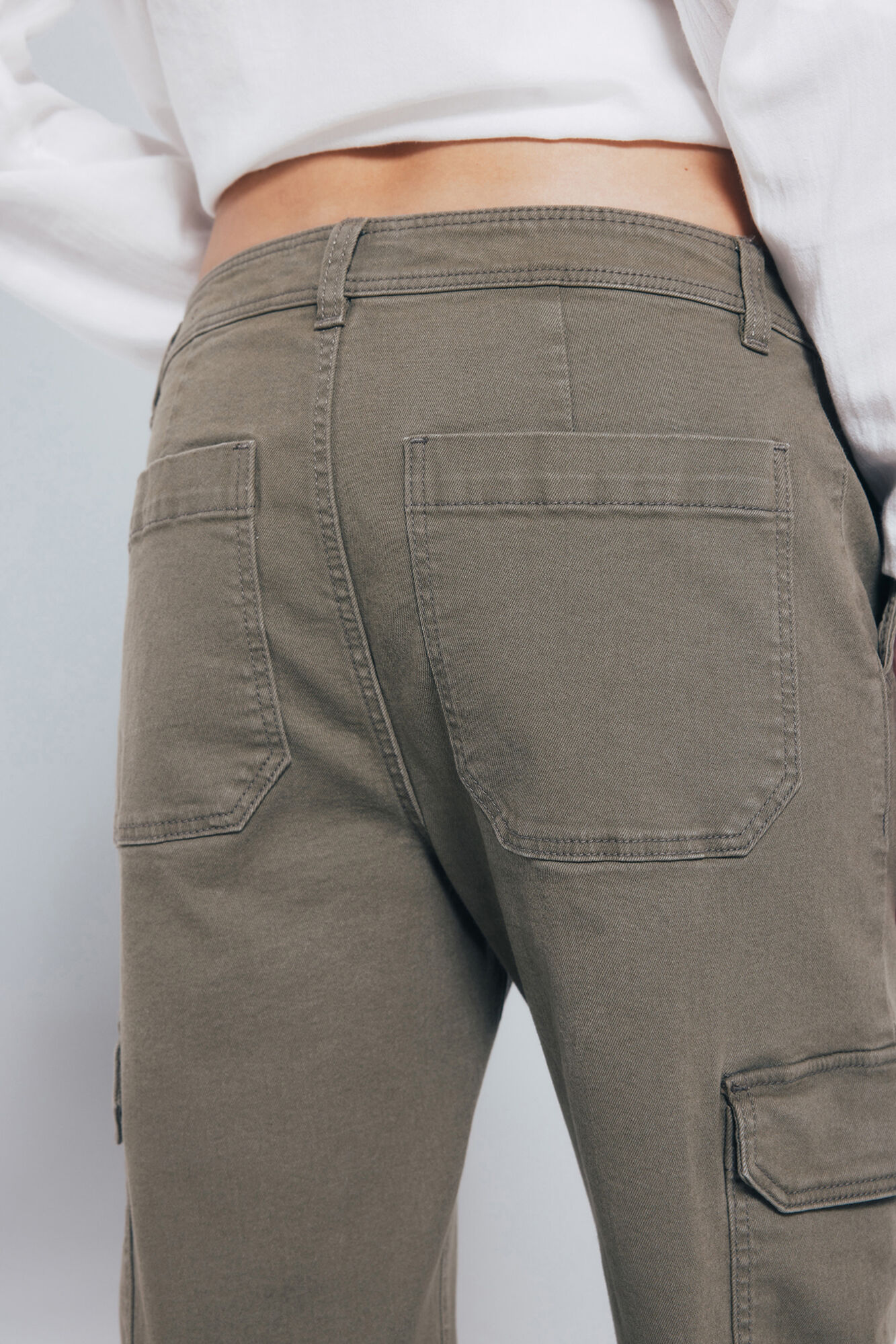 Springfield Pantalones cargo algod&oacute;n kaki
