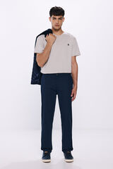 Springfield Pantalón chino vestir comfort slim fit azulado