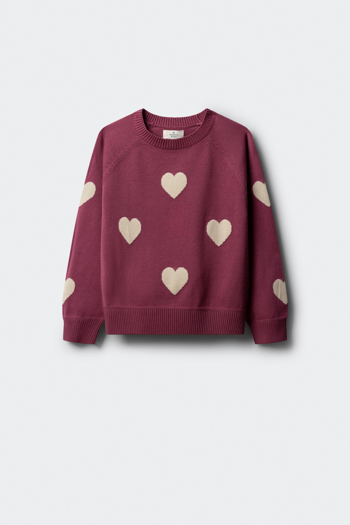 Springfield Kids Su&eacute;ter corazones ni&ntilde;a rosa