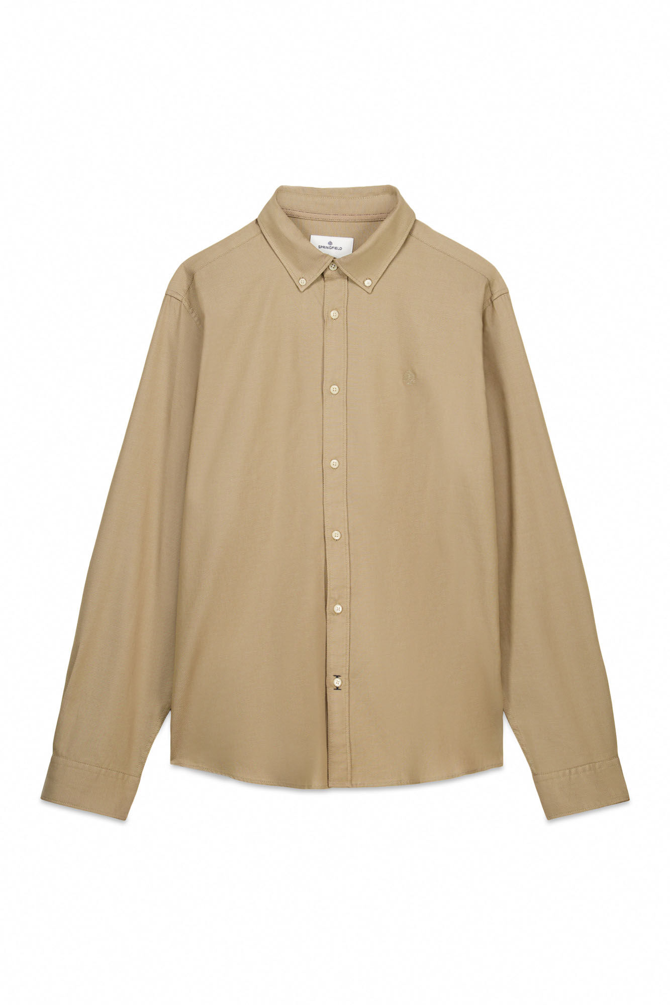Springfield Camisa estructurada bicolor beige