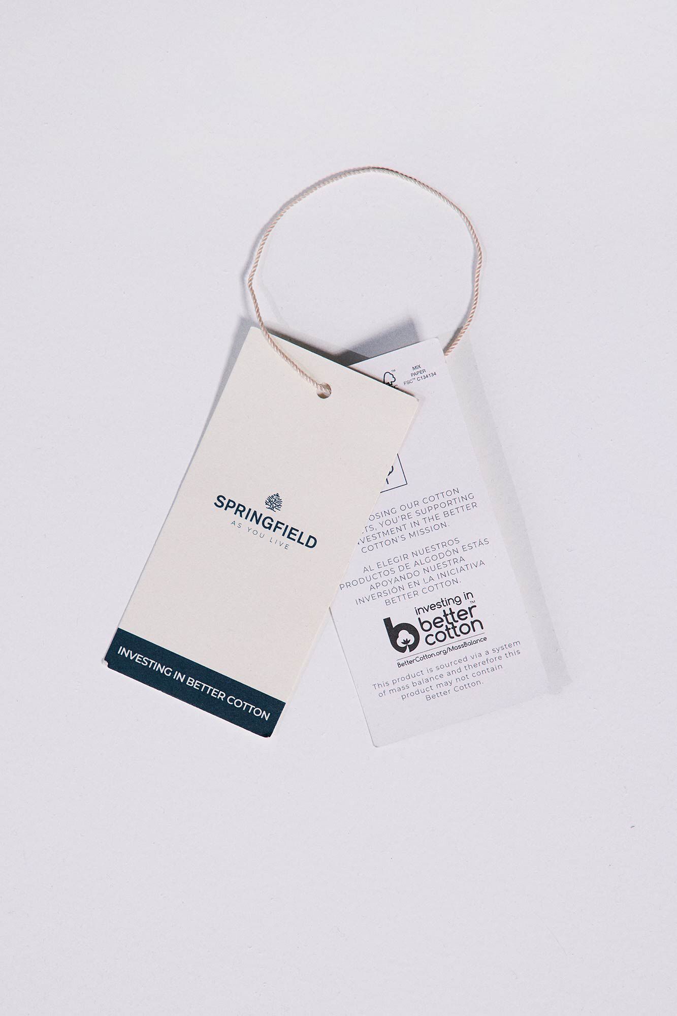 Springfield Playera manga larga cortes azul