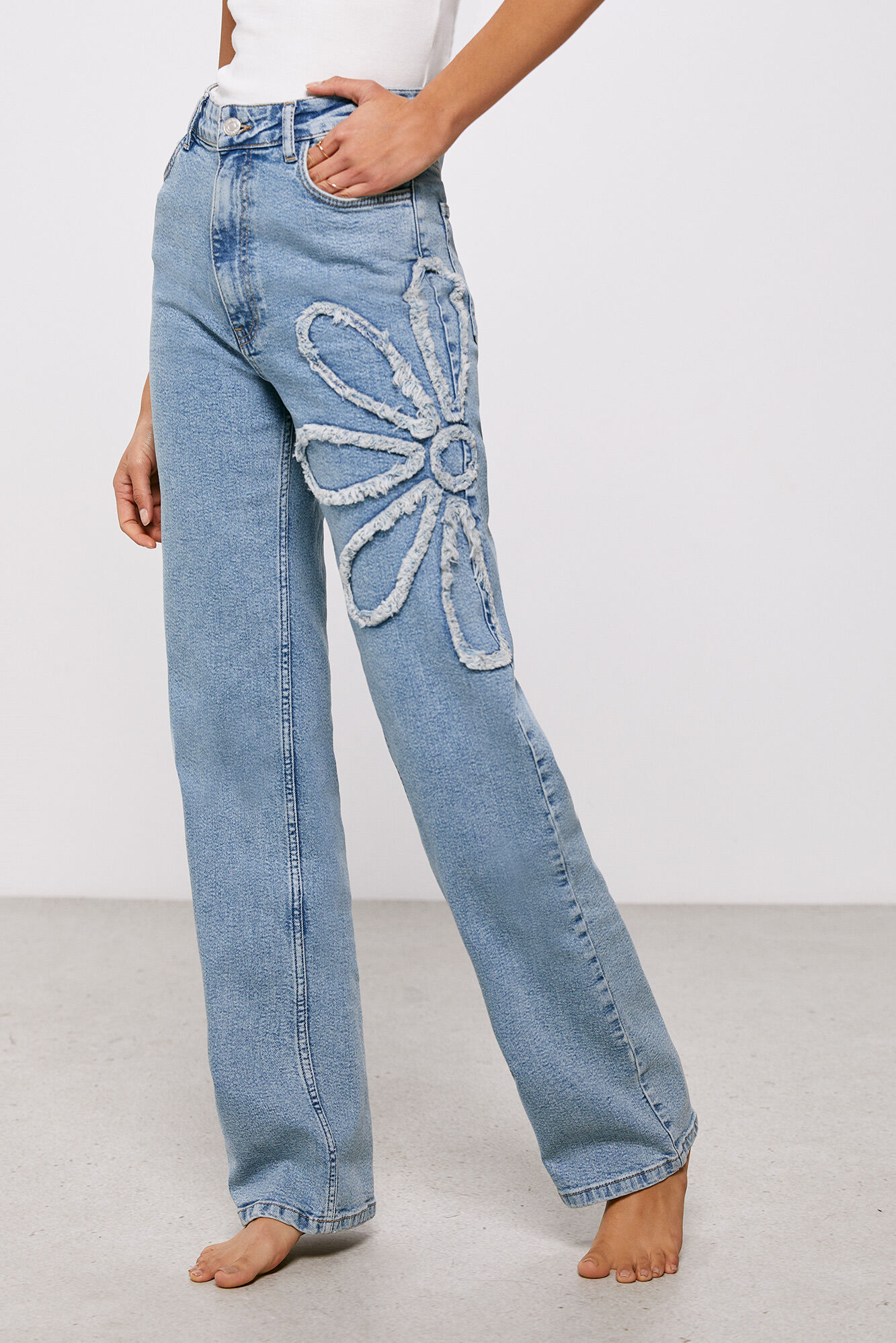 High Spirits Jeans Fleur azul