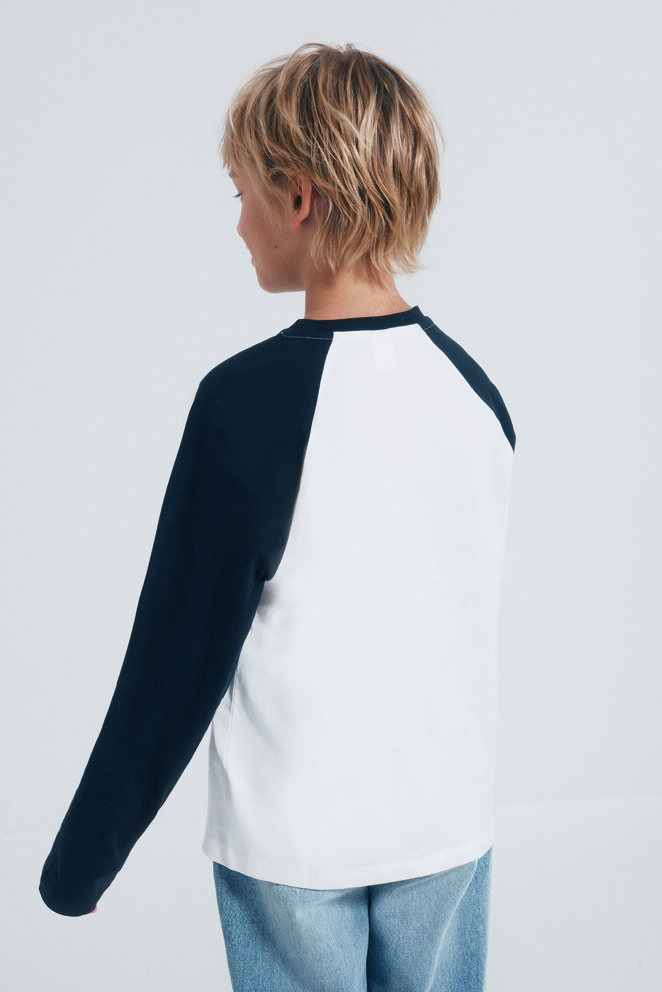 Springfield Kids Camiseta manga larga bicolor ni&ntilde;o azul