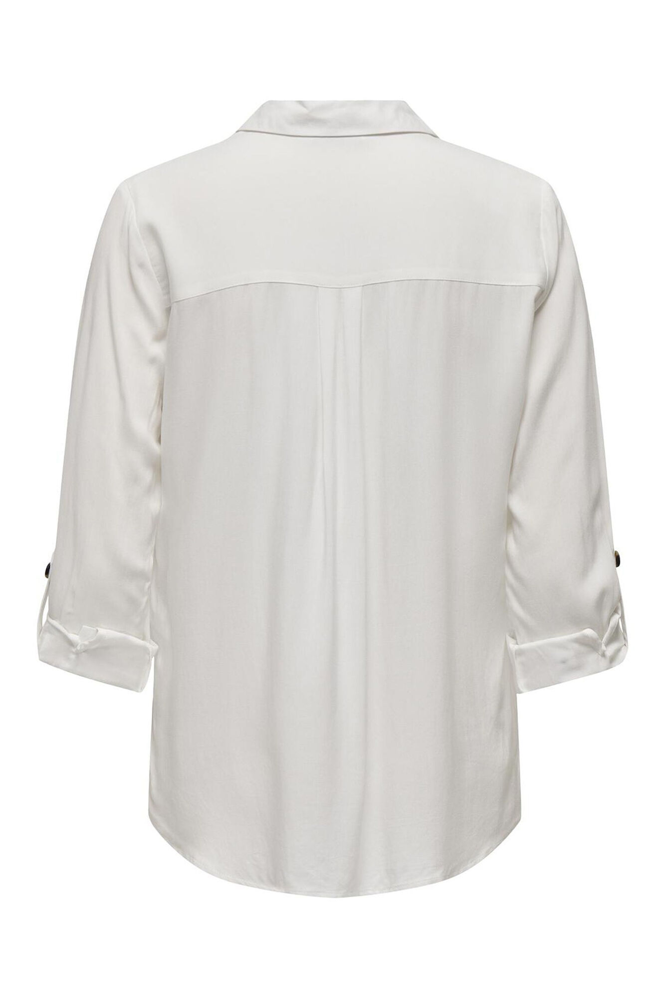 Only Camisa fluida con bolsillos frontales natural