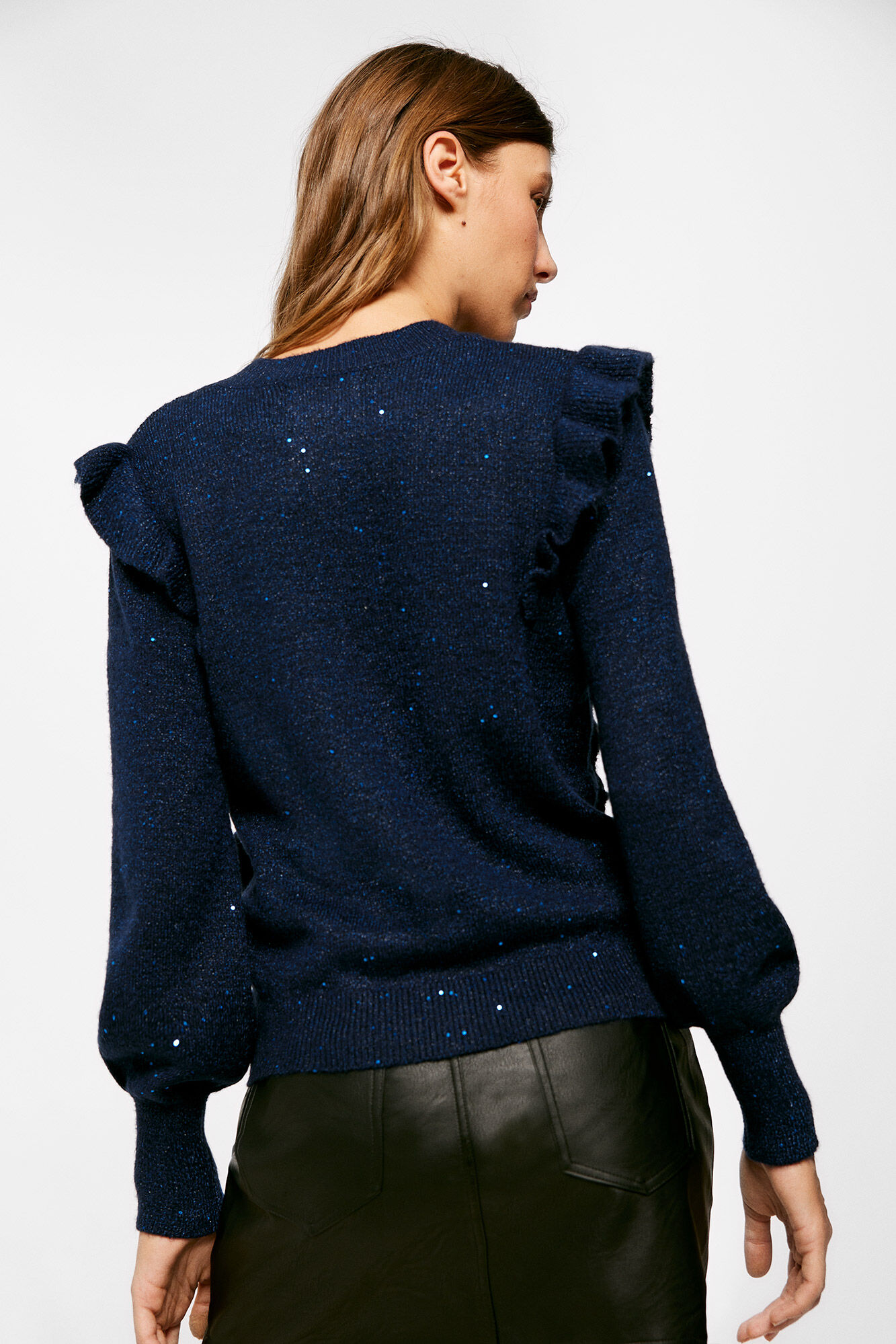 Springfield Su&eacute;ter Volantes Lentejuelas estampado