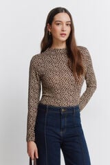 Springfield Playera con cuello Perkins caf&eacute;