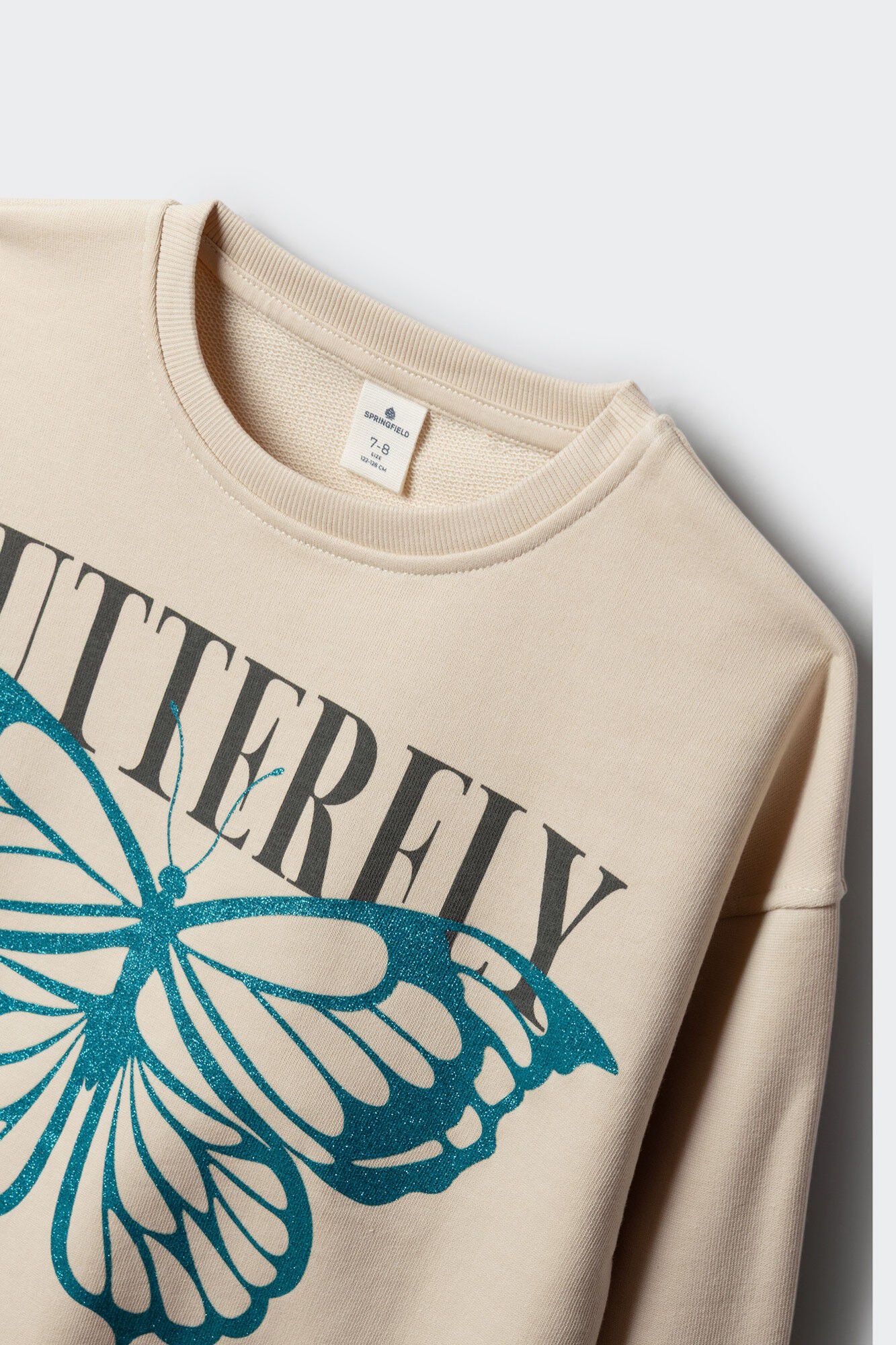 Springfield Kids Sudadera mariposa para ni&ntilde;a blanco