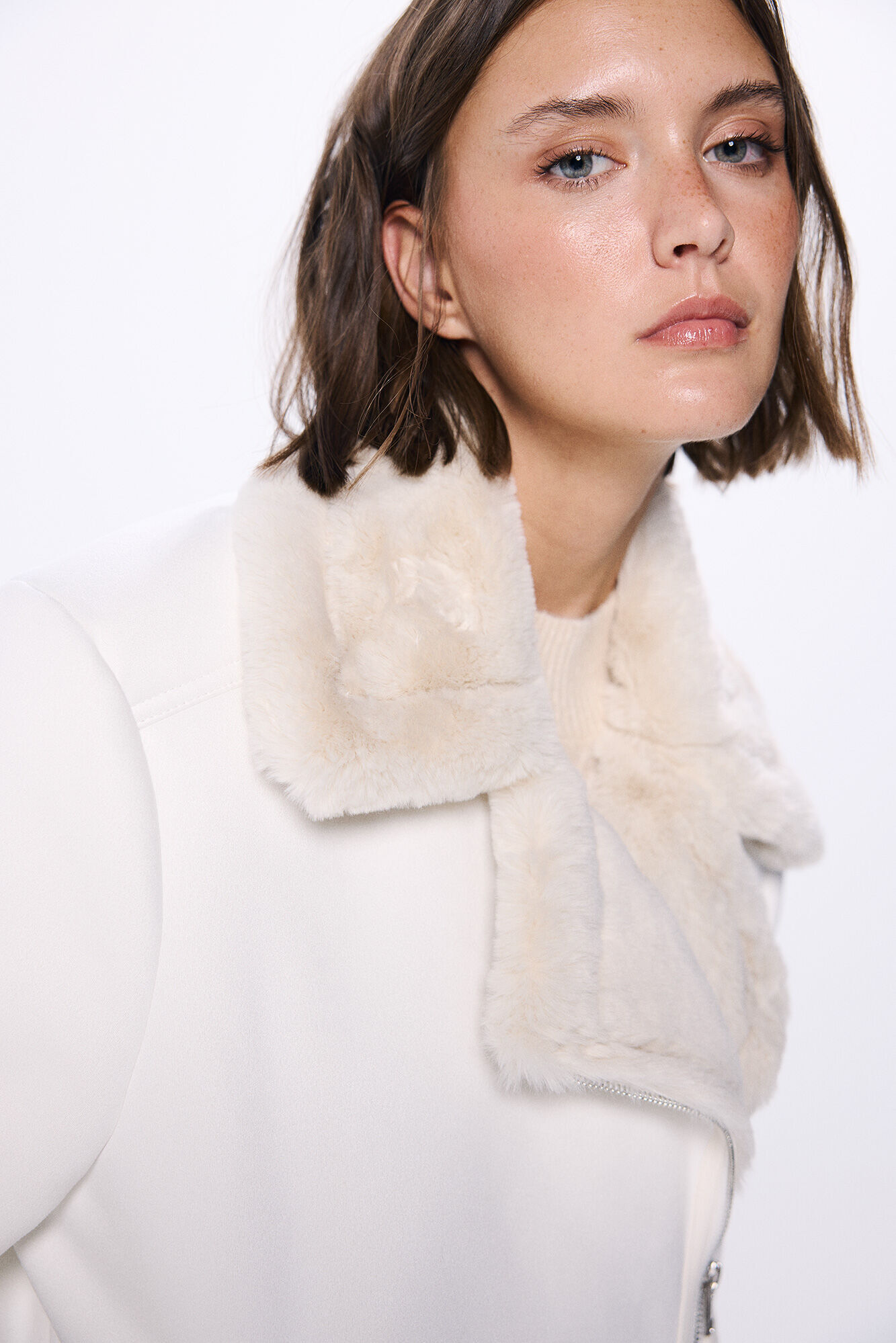 Springfield Chamarra motera doble faz beige