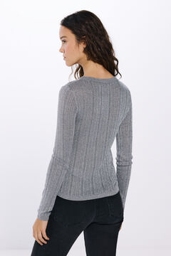Springfield Suéter fino lurex gris