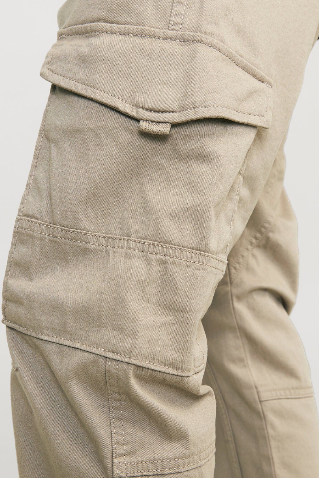 Jack & Jones Pantal&oacute;n cargo con pu&ntilde;o el&aacute;stico beige