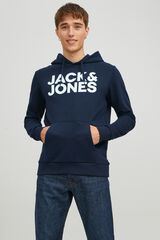 Jack & Jones Sudadera con capucha y logo marino