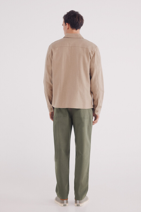 Springfield Pantalón recto canvas kaki