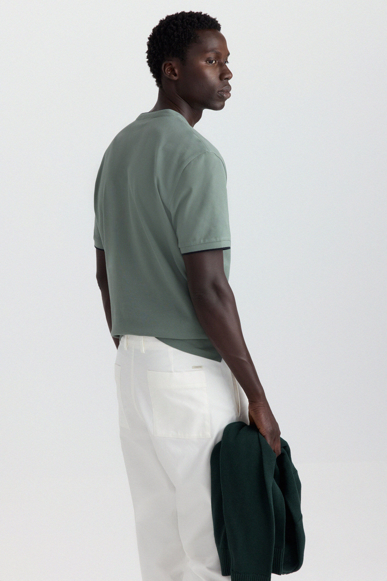 Springfield Polo de piqu&eacute; cuello mao slim fit verde