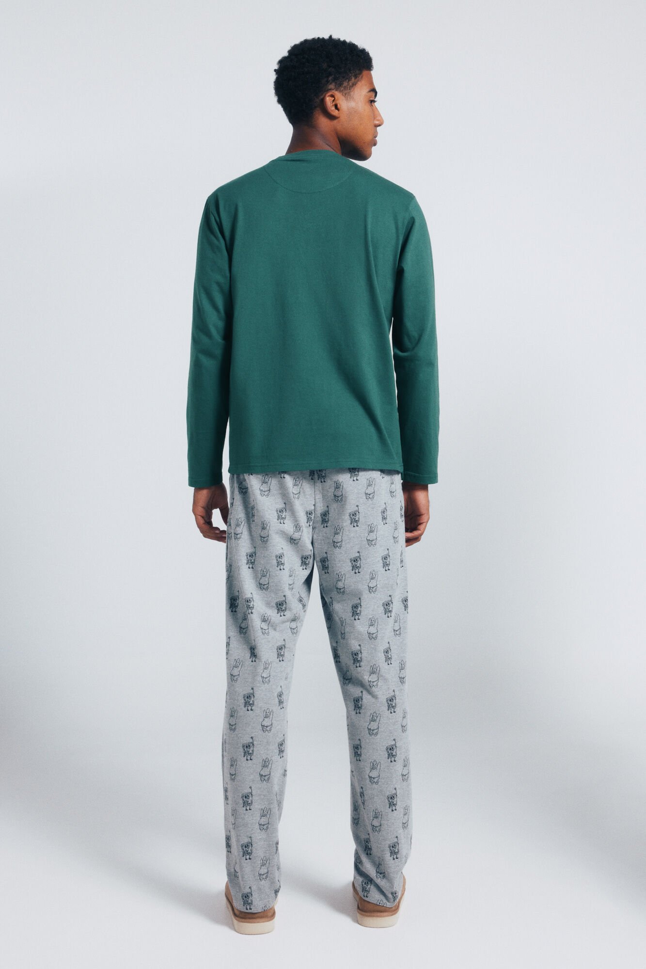 Springfield Pijama larga Bob Esponja verde
