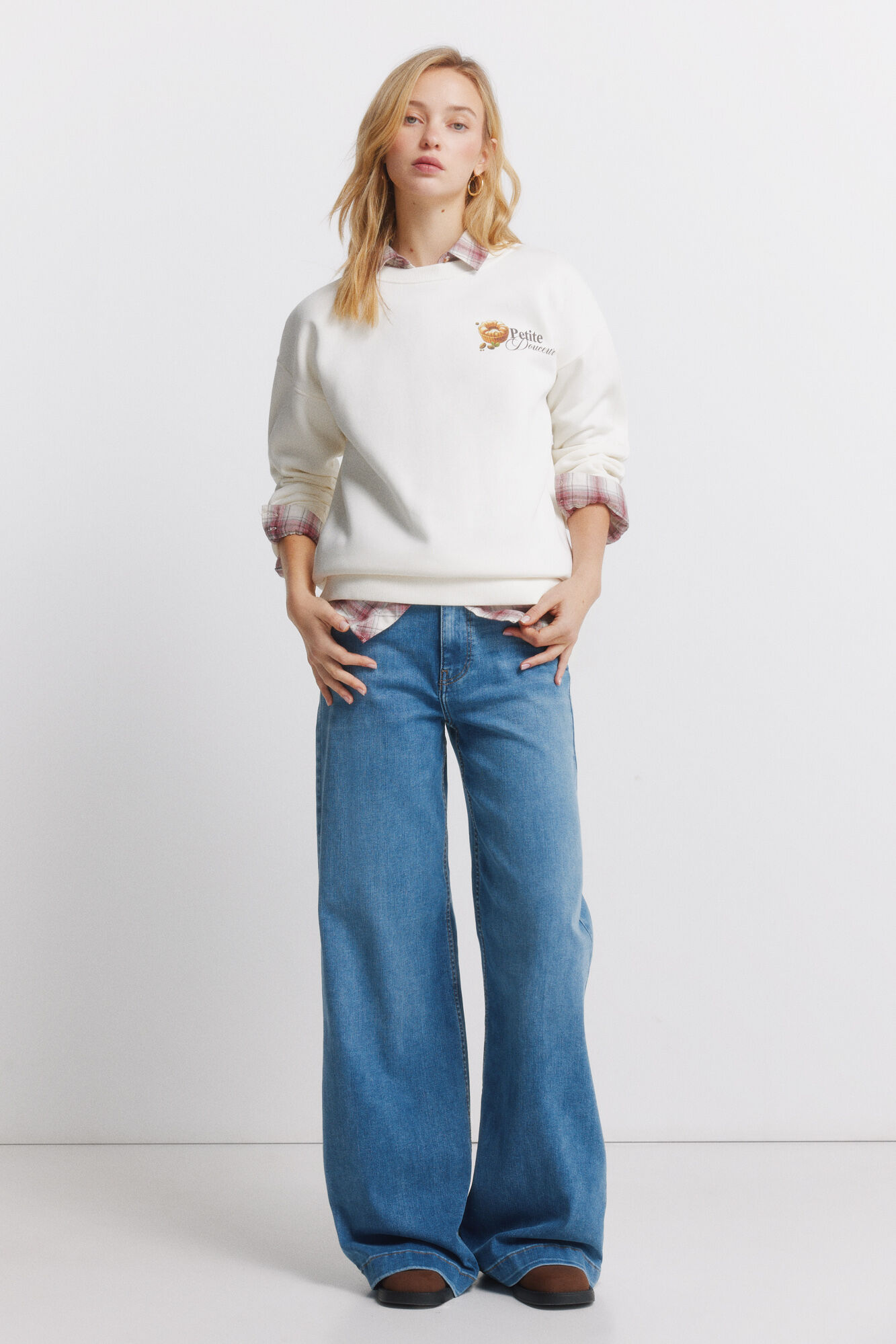 Springfield Sudadera Caf&eacute; boheme blanco