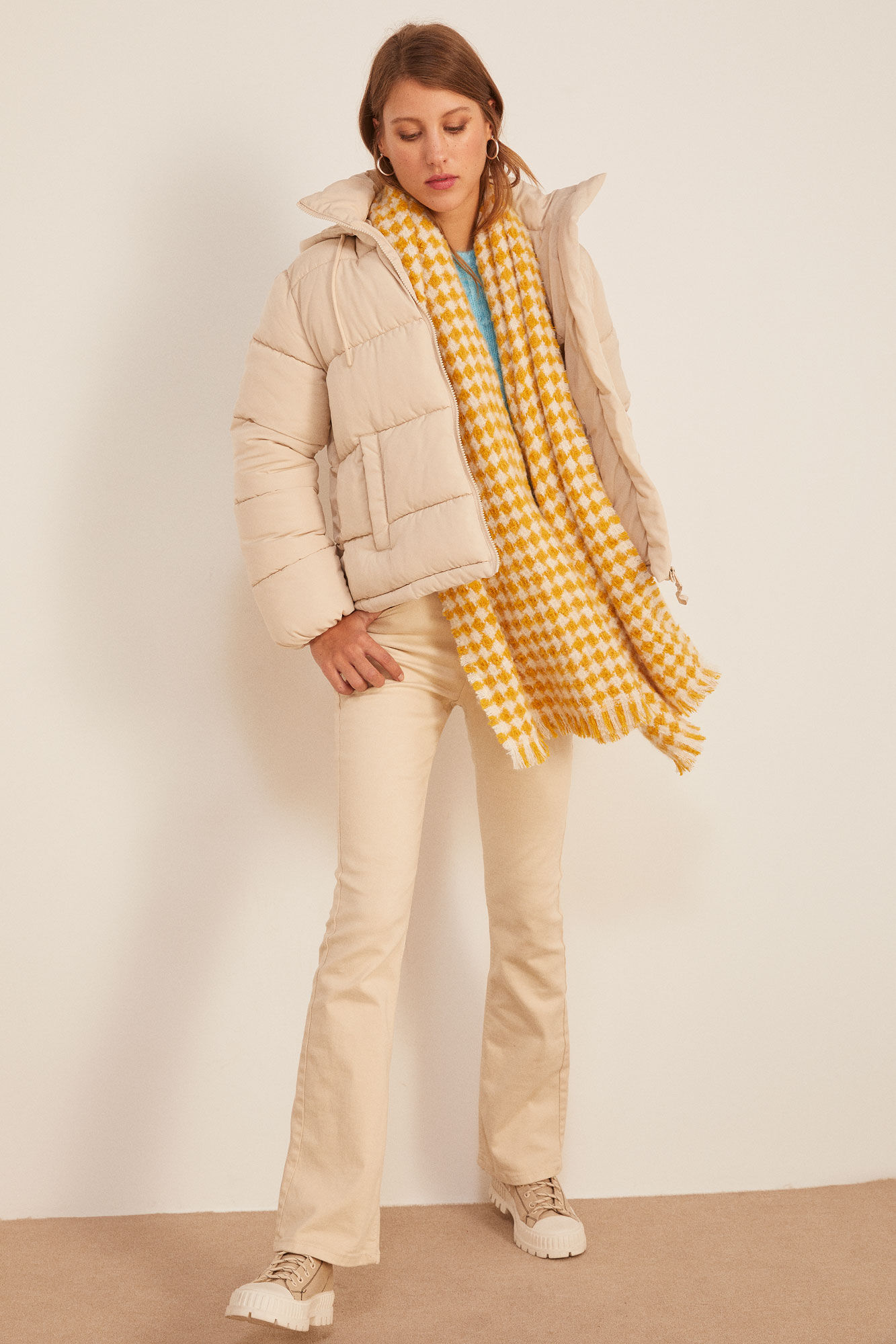 Springfield Chamarra Acolchada Poli&eacute;ster Reciclado caf&eacute;