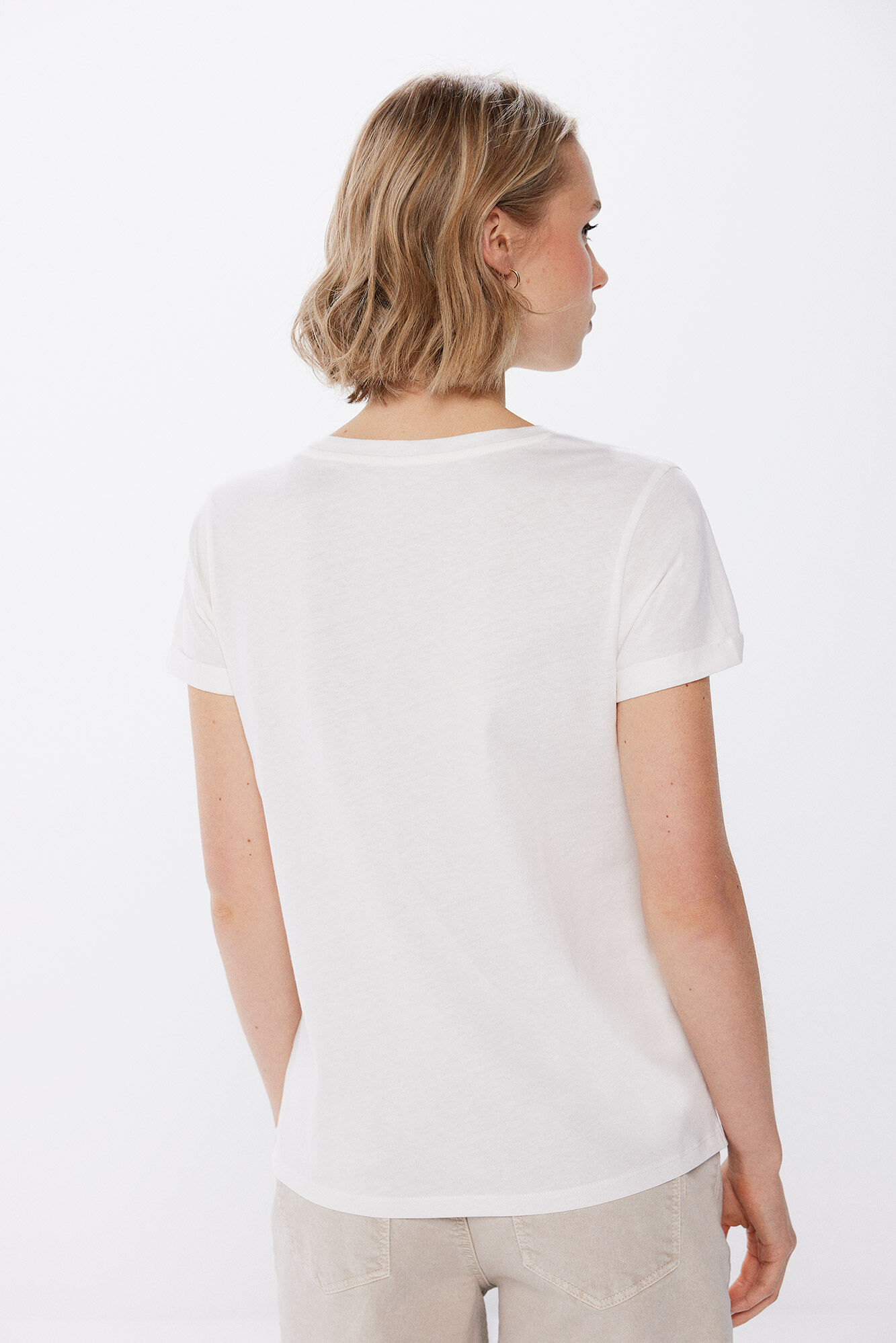 Springfield Playera gr&aacute;fica &eacute;tnica natural