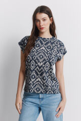 Springfield Playera estampado &eacute;tnico marino