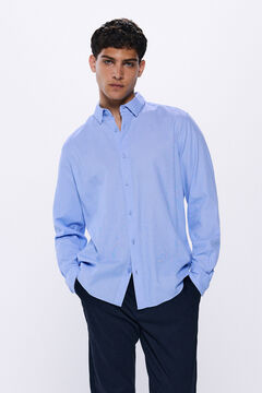 Springfield Camisa vestir bicolor azul