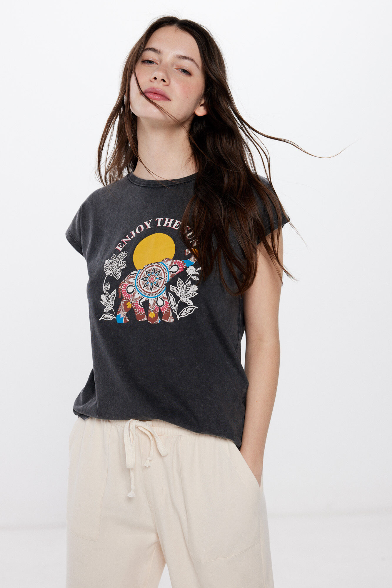 Springfield Playera gr&aacute;fico &eacute;tnico