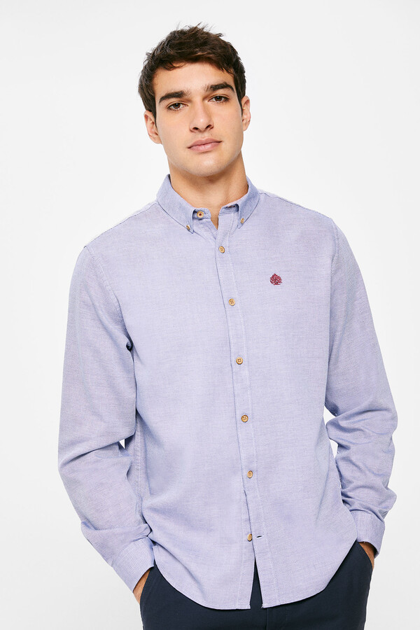 Springfield Camisa estructura color azulado
