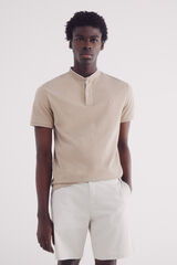 Springfield Polo piqué mao oxford slim fit beige